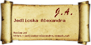 Jedlicska Alexandra névjegykártya